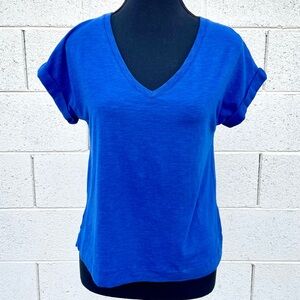 C&C California Royal Blue V-Neck Short Sleeve Tee XS